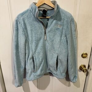 The North Face Light Blue Osito Fleece Zip Up Jacket